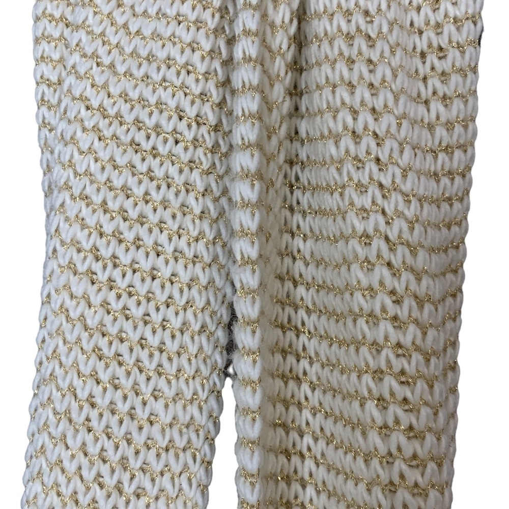 Merona festive white and gold chain‎ knit infinity scarf. - Picture 4 of 6